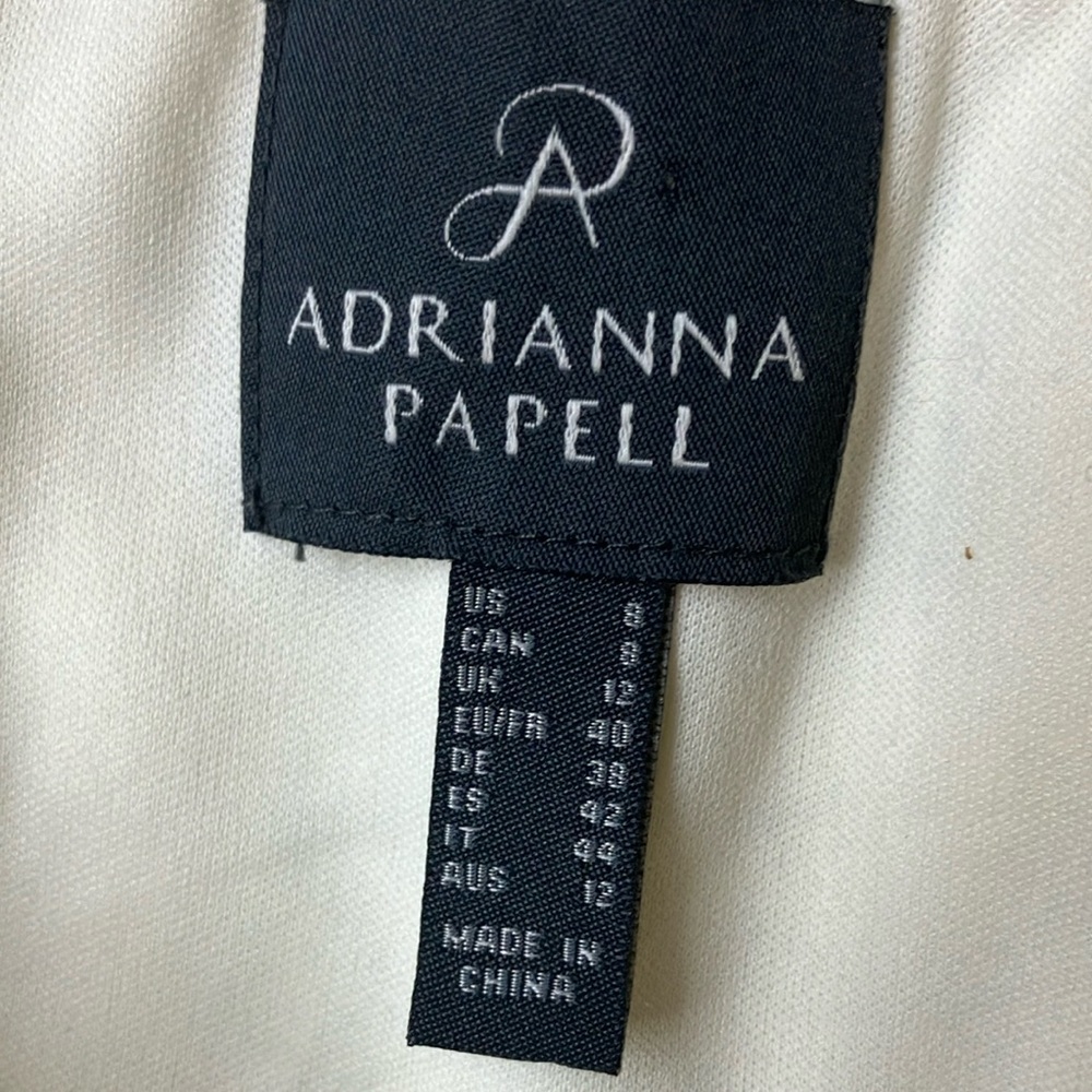 Adrianna Papell textured floral one shoulder  Dress sz 10 - Picture 2 of 10